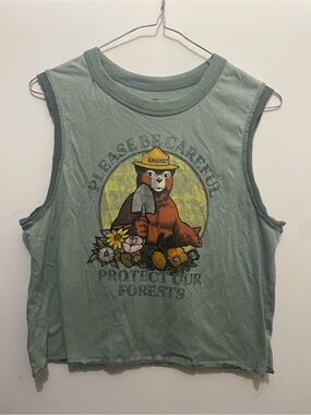 Smokey Bear cropped tank top